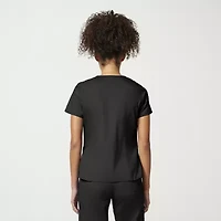 Cherokee Womens Petite V Neck Short Sleeve Scrub Top