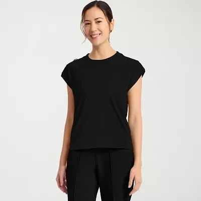 Cherokee Womens Crew Neck Short Sleeve Scrub Top