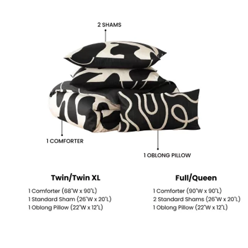 Bebejan Ebony And Ivory Reversible Comforter Set