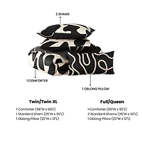Bebejan Ebony And Ivory Reversible Comforter Set