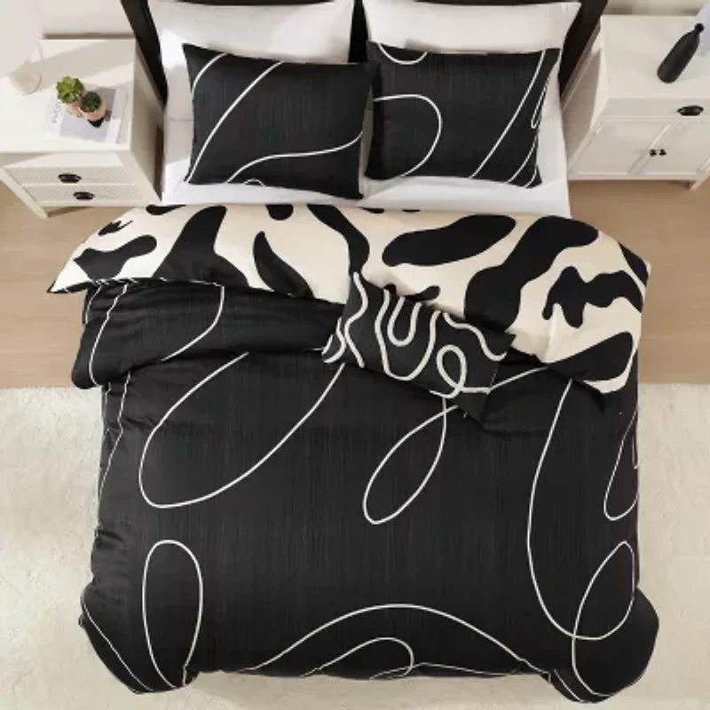 Bebejan Ebony And Ivory Reversible Comforter Set
