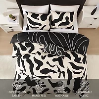 Bebejan Ebony And Ivory Reversible Comforter Set