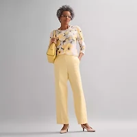 Alfred Dunner Al Fresco Womens Straight Mid Rise Pull-On Pant