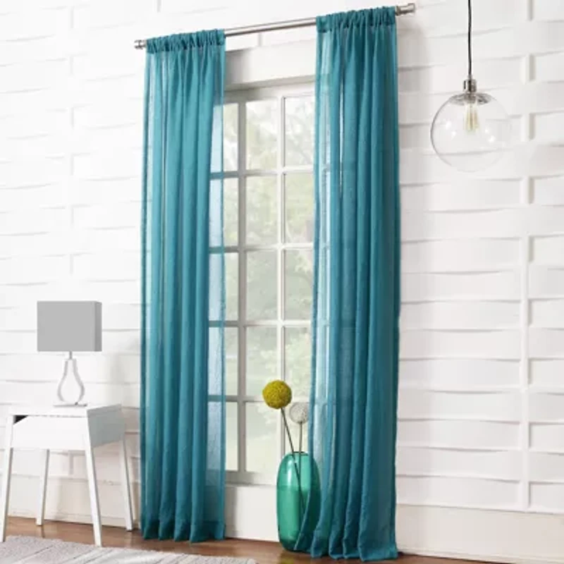 Lichtenberg Lola Rod Pocket Sheer Single Curtain Panel