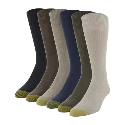 Gold Toe Stanton Mens 6 Pair Crew Socks