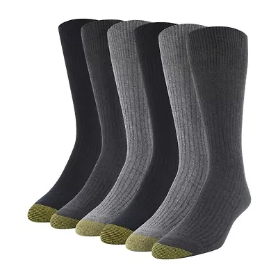 Gold Toe Stanton Mens 6 Pair Crew Socks