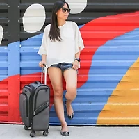 American Tourister Piroutte Deluxe Softside Expandable Carry-On Spinner Luggage