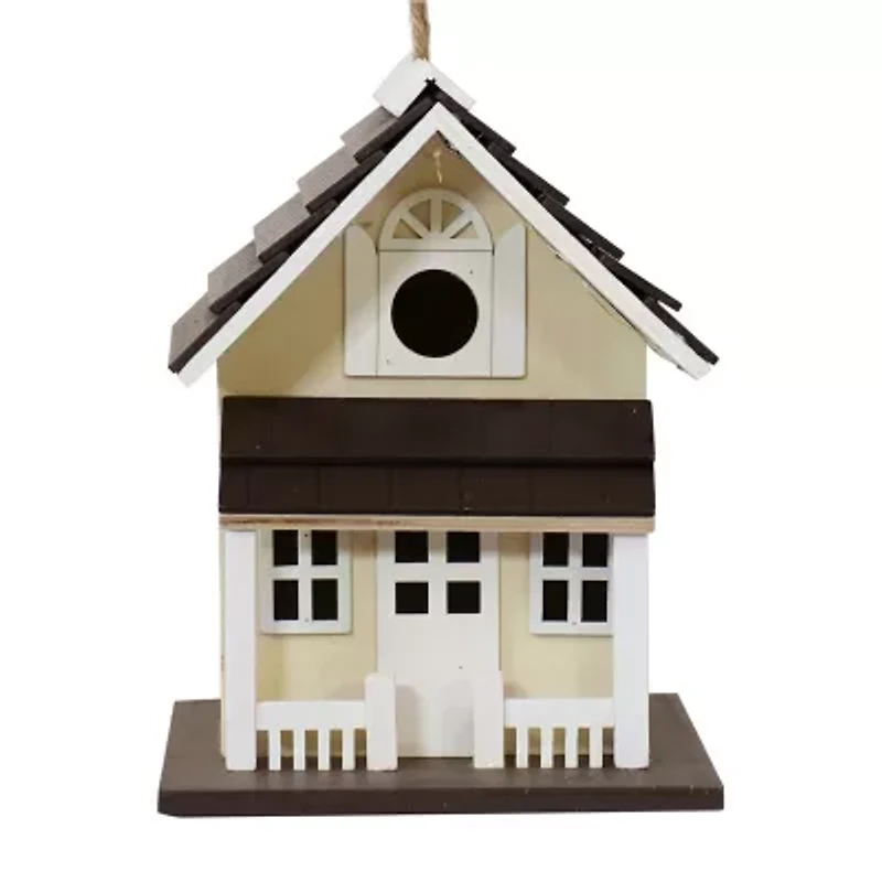 Net Health Shops Beige Wood With Solar Led Light Bird House