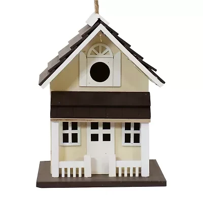 Net Health Shops Beige Wood With Solar Led Light Bird House