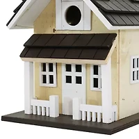 Net Health Shops Beige Wood With Solar Led Light Bird House