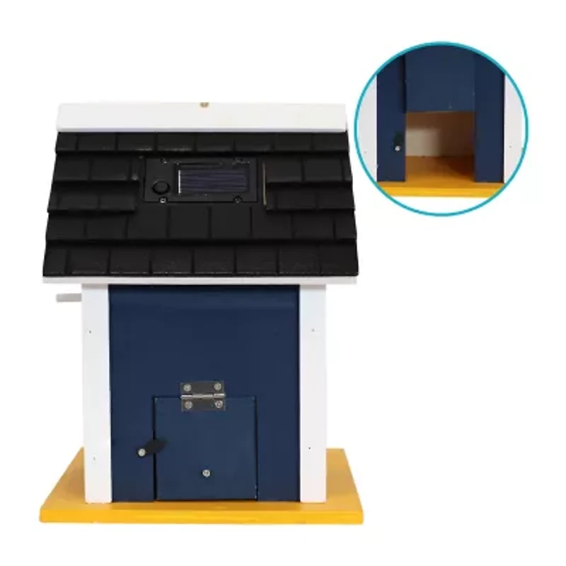 Net Health Shops Wood With Solar Led Light Bird House