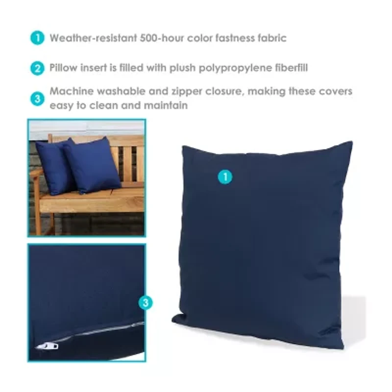 Net Health Shops Navy Throw 2-pc. Square Throw Pillow