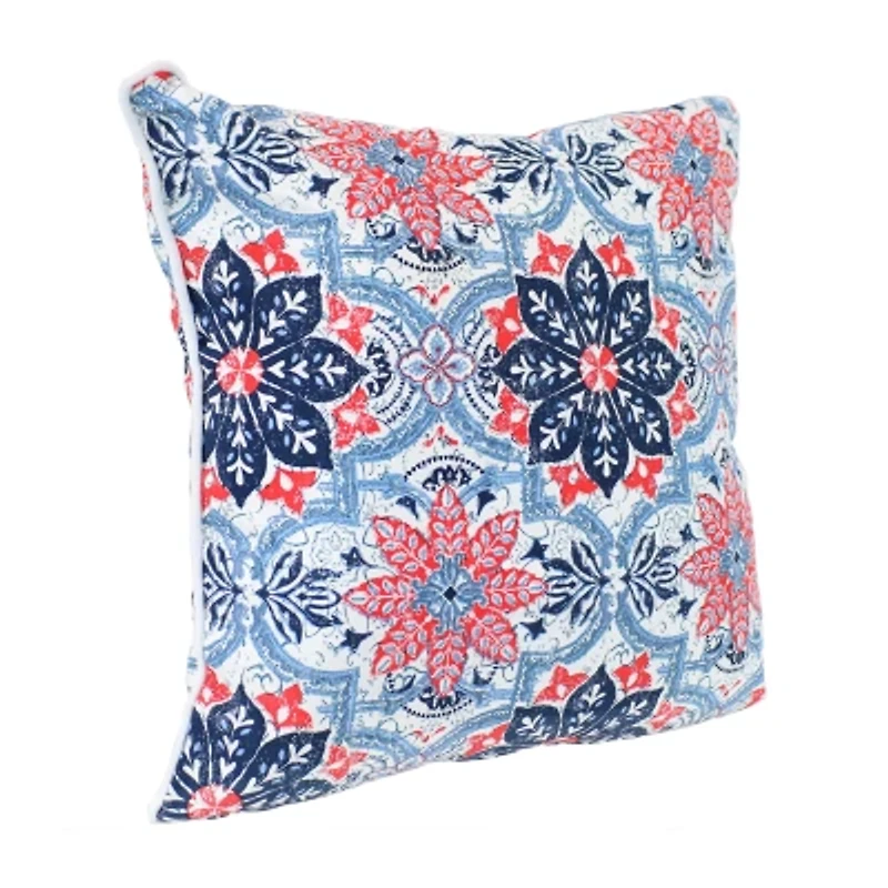 Net Health Shops Red Floral Throw 2-pc. Square Throw Pillow