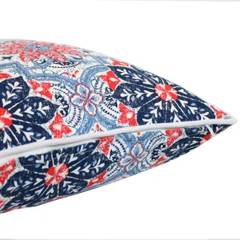 Net Health Shops Red Floral Throw 2-pc. Square Throw Pillow