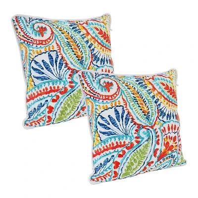 Net Health Shops Bold Paisley Throw 2-pc. Square Throw Pillow
