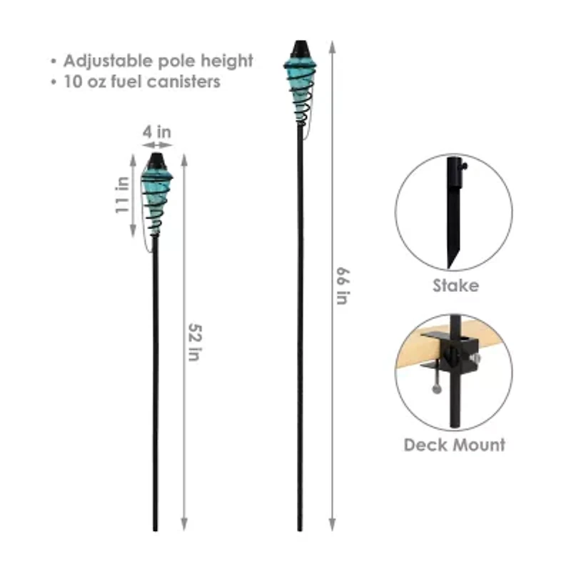 Net Health Shops 2-In-1 Patio Set Of 2 Blue Torch