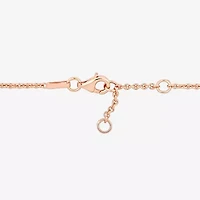 "Mom" Womens 18K Rose Gold Over Silver Heart Keys Charm Bracelet