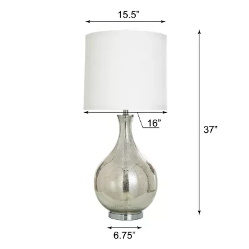 Stylecraft 16 W Mercury Glass Table Lamp