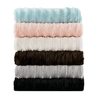 Madison Park York Long Faux-Fur Throw