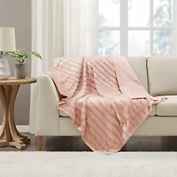 Madison Park York Long Faux-Fur Throw
