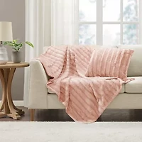 Madison Park York Long Faux-Fur Throw