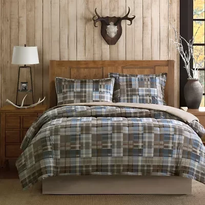 Woolrich White River Softspun Down-Alternative Plaid Comforter Set