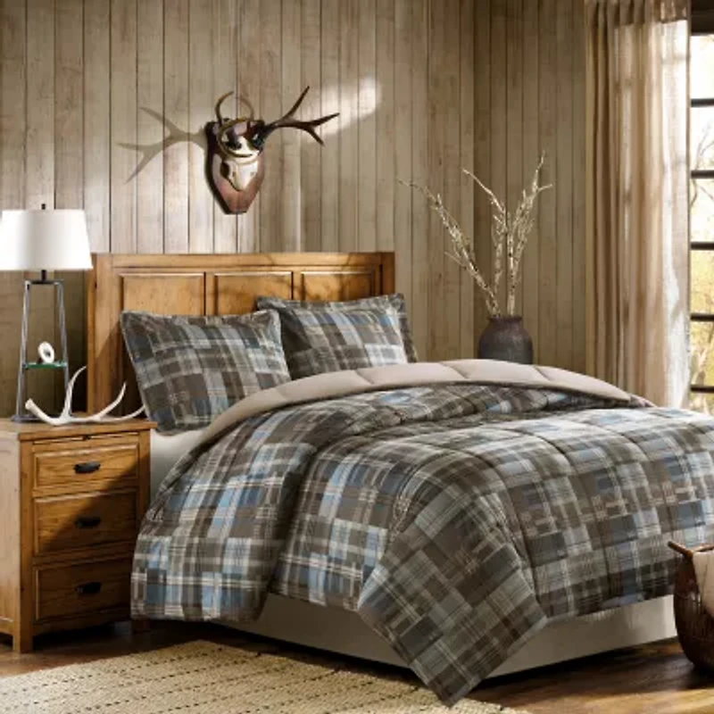 Woolrich White River Softspun Down-Alternative Plaid Comforter Set