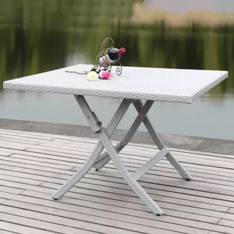 Safavieh Samana Folding Rattan Side Table