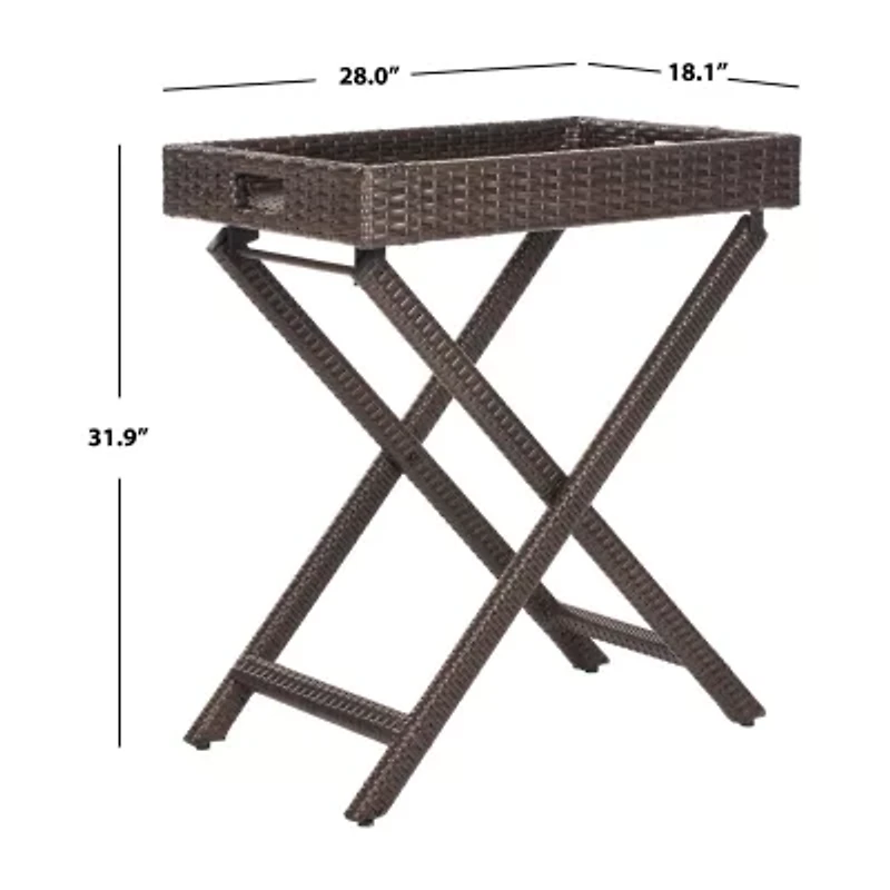 Bardia Folding Rattan Side Table