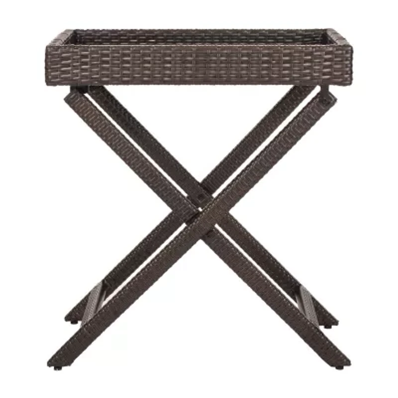 Bardia Folding Rattan Side Table