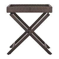 Bardia Folding Rattan Side Table