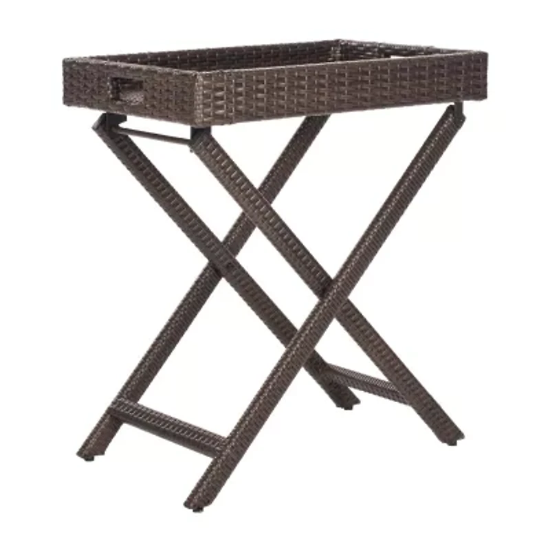 Bardia Folding Rattan Side Table