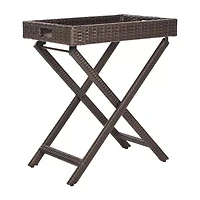 Bardia Folding Rattan Side Table