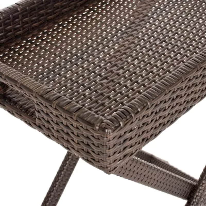 Bardia Folding Rattan Side Table