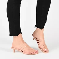 Journee Collection Lettie Womens Open Toe Kitten Heel Pumps