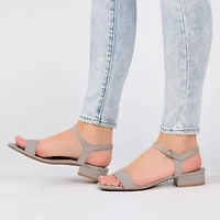 Journee Collection Beyla Womens Round Open Toe Block Heel Pumps