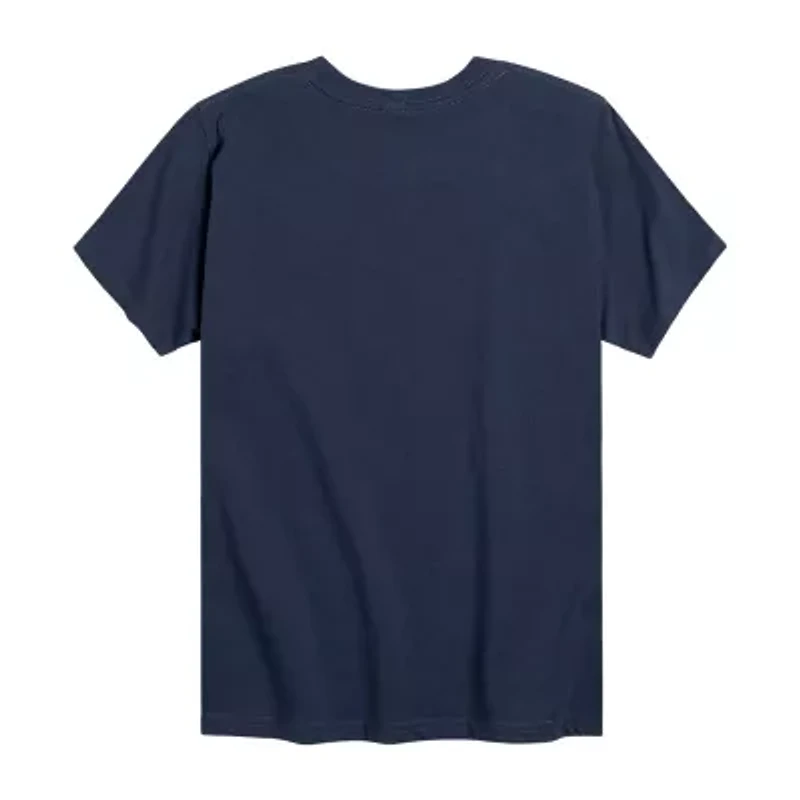 Americana Baseball Little & Big Kid Boys Crew Neck Short Sleeve Flag Regular Fit Graphic T-Shirt
