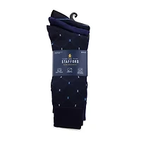 Stafford Microfiber Mens 3 Pair Crew Socks