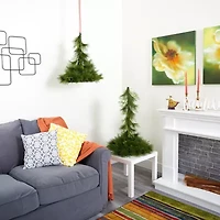 Nearly Natural 2pc. Hanging Dã‰Cor 3 Foot Pine Christmas Tree