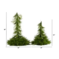 Nearly Natural 2pc. Hanging Dã‰Cor 3 Foot Pine Christmas Tree