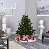 Nearly Natural 5 Foot Pre-Lit Pine Christmas Tree