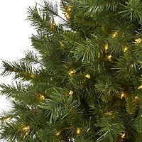 Nearly Natural Mixed Foot Pre-Lit Pine Christmas Tree