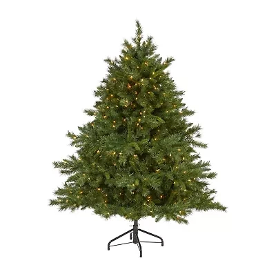 Nearly Natural Mixed 6 Foot Pre-Lit Pine Christmas Tree