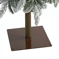 Nearly Natural Flocked Alpine 7 1/2 Foot Pre-Lit Flocked Pine Christmas Tree