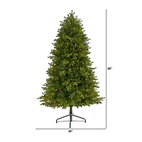 Nearly Natural Washington Fir 1/2 Foot Pre-Lit Fir Christmas Tree