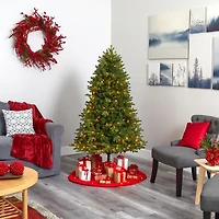 Nearly Natural Washington Fir 1/2 Foot Pre-Lit Fir Christmas Tree