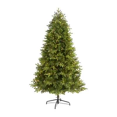 Nearly Natural Washington Fir 6 1/2 Foot Pre-Lit Fir Christmas Tree