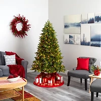 Nearly Natural Washington Fir 6 1/2 Foot Pre-Lit Fir Christmas Tree