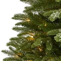 Nearly Natural Snowed 5 Foot Pre-Lit Pine Christmas Tree