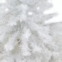Nearly Natural White 4 1/2 Foot Pre-Lit Potted Pine Christmas Tree